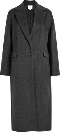 Vince Single Breasted Wool-blend Coat - Dark Grey - XL (UK16 / XL)