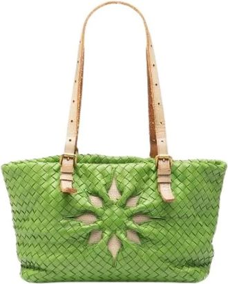 Bottega Veneta Pre-owned Tote Bags, female, Green, Size: ONE SIZE Pre-owned Vintage Tote Bag