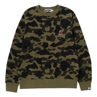 A Bathing Ape 1st Camo One Point Crewneck Green 1K30-113-008-GREEN