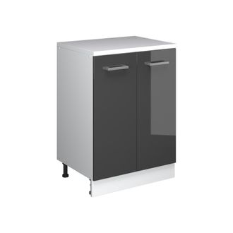 Vicco Armario De Cocina Para Techo Inclinado R-line, Antracita Alto Brillo, 60 Cm Sin Inclinaci&oacute;n Con 2 Puertas, Vicco