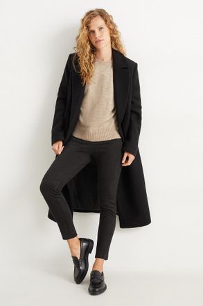 C&A Leggings-similpelle scamosciata, Nero, Taille: 40