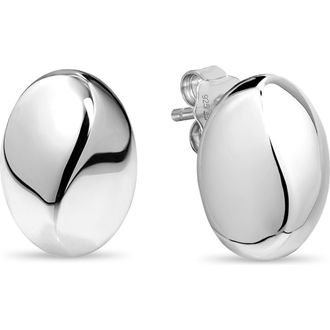 Devata Beveled Dome Stud Earrings in Silver at Nordstrom Rack