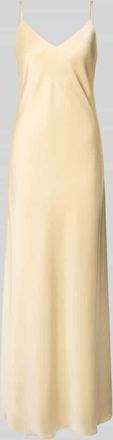 Jake*s Abendkleid aus Satin mit Spaghettitr&auml;gern in Hellgelb, Gr&ouml;&szlig;e 32