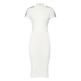 Philipp Plein Wool Dress Stones - Dames - Kleedjes - Beige - L - Wol - Kleedjes