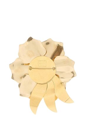 Miu Miu Gold Metal Pin Oro+crystal Ottone-imitationcrystal Spille