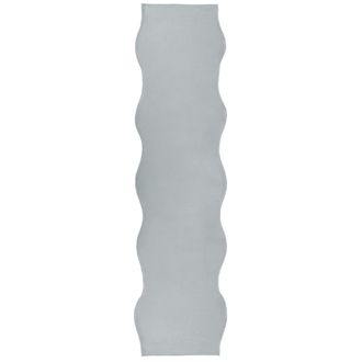 Beliani Alfombra Para Sal&oacute;n Pasillo Oficina De Pelo Sint&eacute;tico 80 X 300 Cm Pelo Largo Moderno Gris Claro Dawa