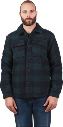 AT.P. CO Jassen, Heren, Veelkleurig, L, Polyester, Schotse Tartan Winterjas