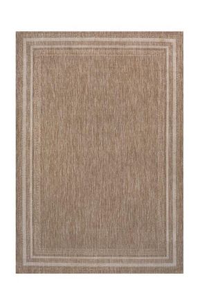 Jonathan Y Designs Lido Traditional Casual Pinstripe Border Indoor/Outdoor Area Rug in Beige/cream at Nordstrom, Size 3Ft 0In X 5Ft 0In