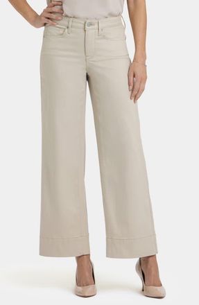 NYDJ Teresa High Waist Wide Leg Ankle Jeans in Feather at Nordstrom, Size 10