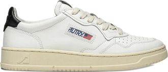 Autry White/Black Medalist 01 Low Leather Sneakers