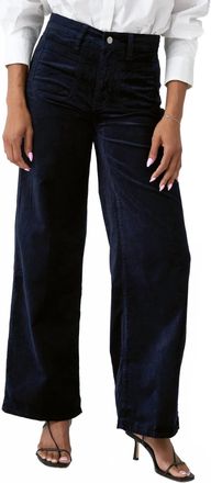 Frame Denim Le Slim Palazzo Modernist Pocket Pants In Navy