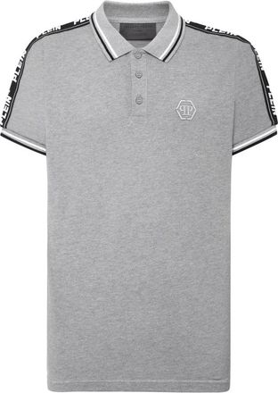 Philipp Plein Polo shirt SS - Heren - Polos - Grijs - 2XL - Katoen - Tops