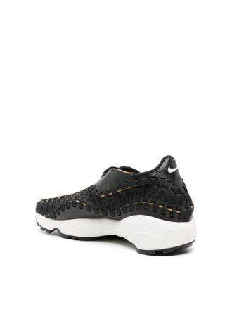Nike Womens Woven Leather Sneaker Black Rubber