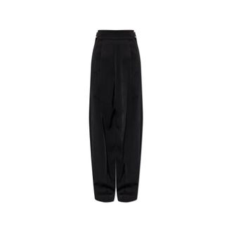 Sportmax Sportmax, Wide Trousers, female, Black, Size: 2XS Stagno Trousers
