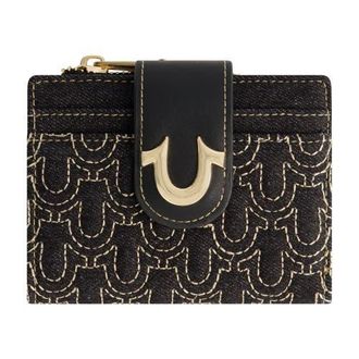 True Religion Horseshoe Quilted Small Wallet in Black at Nordstrom
