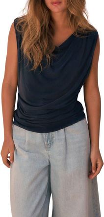 Next Cowl Neck Sleeveless Top in Blue at Nordstrom, Size 12 Us