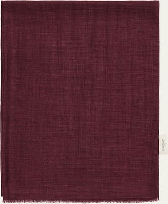 PIACENZA 1733 Mens Cashmere Eyelash Fringe Solid Scarf