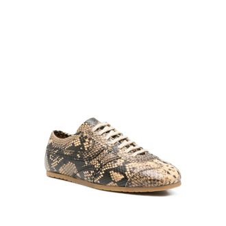 Dries Van Noten Snakeskin Calfskin Flat - Multicolor