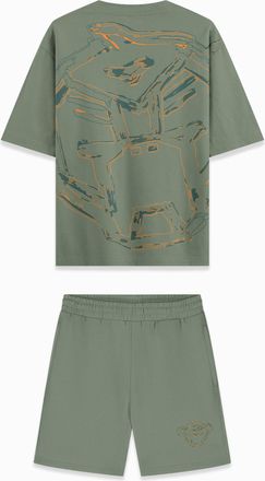 Black Bananas Black Bananas Kinderen Huge Sketch Twin Set, Mintgroen