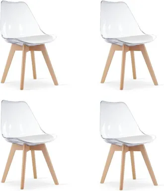 OEM Silla Mark - Transparente / Patas Naturales X 4