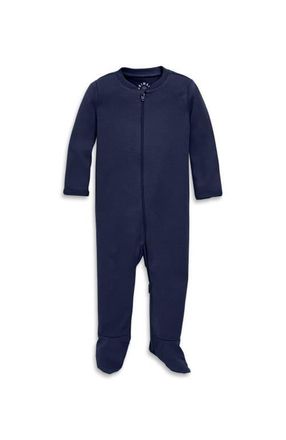 primary Baby Organic Zip Footie In Solid in Navy at Nordstrom, Size Newborn