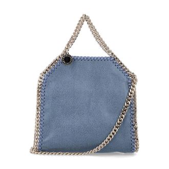 Stella McCartney Stella Mccartney Blue Falabella Tiny Tote Bag Feder Polyester
