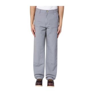 Carhartt Work in Progress Carhartt Wip, Straight Trousers, male, Gray, Size: W31 Double Knee Pant