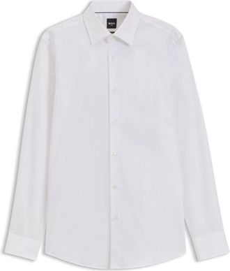 BOSS ONE Slim-fit dress shirt in wrinkle-free poplin