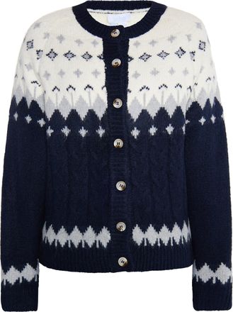 Usha Gebreid vest Dames Navy Veelkleurig