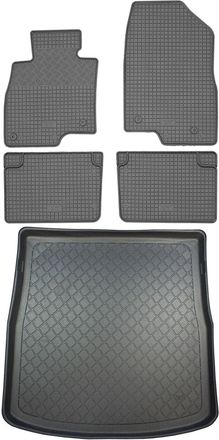 OEM Mazda 6 Iii Sport Kombi (5 Puertas) Desde Enero De 2013: Juego De Alfombrillas De Goma Para Coche + Alfombrilla Para Maletero