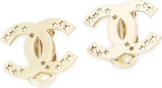 Chanel CC Star Clip On Earrings Oorbellen