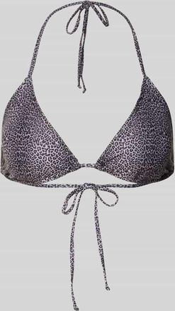 Pieces Bikini-Oberteil mit r&uuml;ckseitiger Schn&uuml;rung Modell BAOMI in Dunkelbraun, Gr&ouml;&szlig;e XL