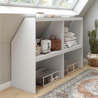 IDMarket Tomi 4 Estantes 160 X 50 X 110/70 Cm Blanco