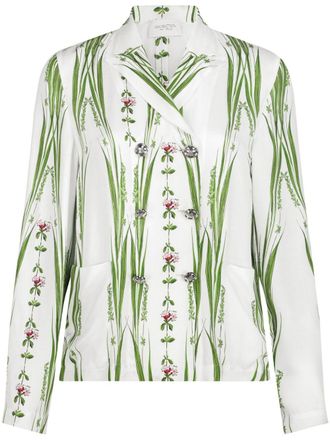 Giambattista Valli Blusa a fiori Jardin du Cap - Bianco