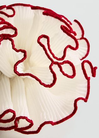 Mango Elastico per capelli con fiore e bordo a contrasto grezzo - Donna - Taglia unica - MANGO