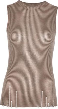 Uma Wang Ribbed Distressed Top