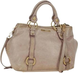 Miu Miu Pre-owned Handbags, female, Gray, Size: ONE SIZE Pre-owned Hand Bag