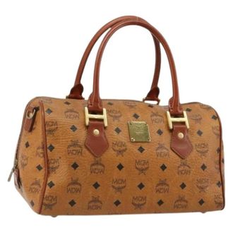 MCM Pre-owned Handbags, female, Brown, Size: ONE SIZE Pre-owned Boston Bag