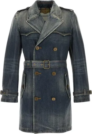 Burberry Hombre, Abrigos, Azul, Talla: L