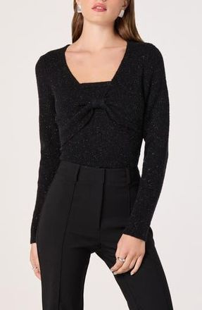 ASTR the Label Metallic Bolero Jacket & Tube Top Set in Black at Nordstrom Rack, Size X-Large
