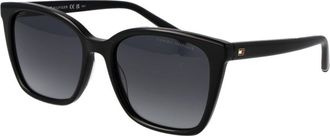 Tommy Hilfiger Womens Square Frame Gradient Sunglasses - Black - One Size
