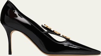 Manolo Blahnik Khafre 85mm Leather Pumps