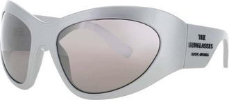 Marc Jacobs Ladies Silver Tone Rectangular Sunglasses MJMARC773SYB7T4