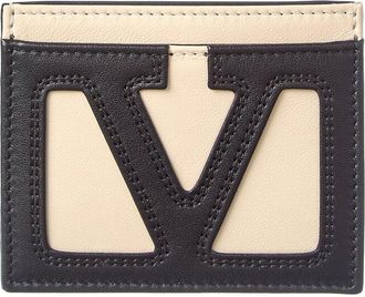 Valentino Vlogo Leather Card Case