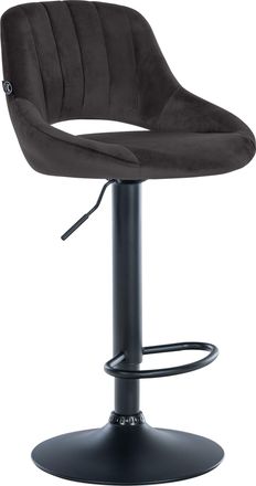 Clp Clp - Taburete De Bar Milet Con Funda De Terciopelo Negro Negro