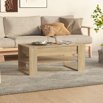 vidaXL Vidaxl - Mesa De Centro Madera De Ingenier&iacute;a Roble Sonoma 102x55x45 Cm