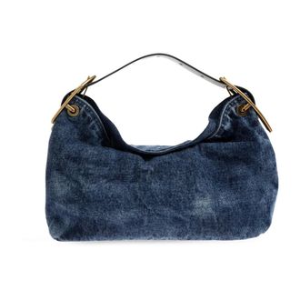 Diesel Handbags, female, Blue, Size: ONE SIZE D Line Shoulder