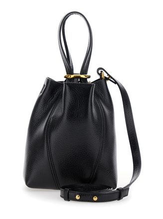 Chlo&eacute; Womens Shoulder Bag Spin Black Leather