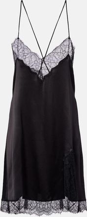 Dolce & Gabbana Silk and cotton-blend satin slip dress