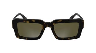 Calvin Klein Jeans Unisex Adult Sunglasses CKJ25606S - Dark Havana with Solid Brown Lens